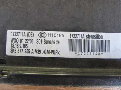 Audi OEM A4 B8 Sunroof Cover Sunshade 8K5877255A 2009 2010 20115